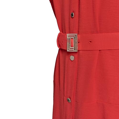 Image of Karl Lagerfeld Women's Long Sleeve Multifunctional Shirt Dress