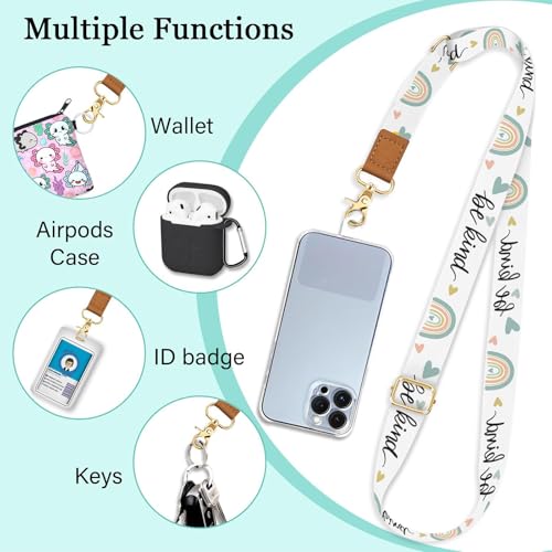 Image of Piefly Cell Phone Lanyard Crossbody Wrist Strap Adjustable for Women Cute | Travel Daily Teacher, Around the Neck, Hands-free, Universal, Fit Key ID badge, Accessories, Compatible with Most Smartphones