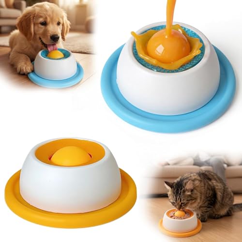 MinXin 2 Stück Schleckball Hund Hundelickspielzeug Schleckball für Hunde Interaktives Hundespielzeug Leckmatte Hund Dog Licking Bowl rutschfest für Hunde Katzen Welpen