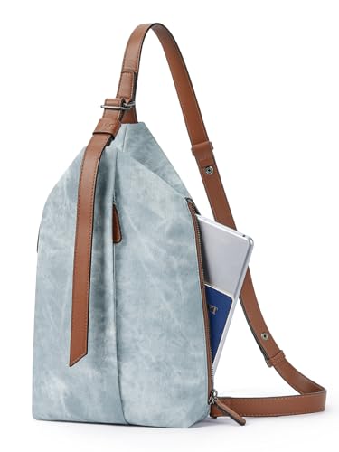 CLUCI Crossbody Bags for Women, Denim Sling Bags for Women, Cross Body Bag for Woman,Leather Cross Body Bag Daypack