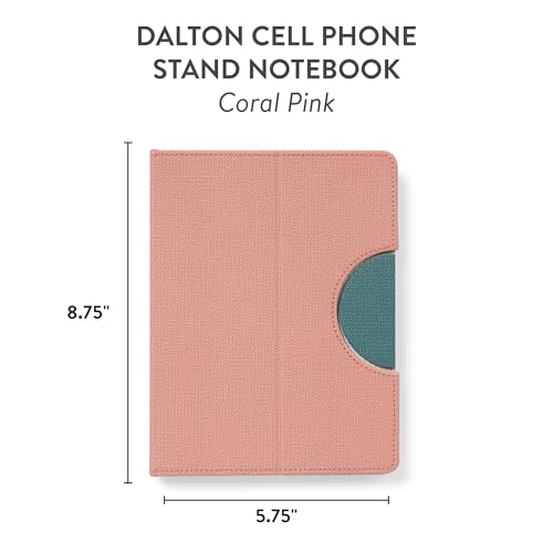 Carnet avec support téléphone portable Dalton corail rigide 192 pages