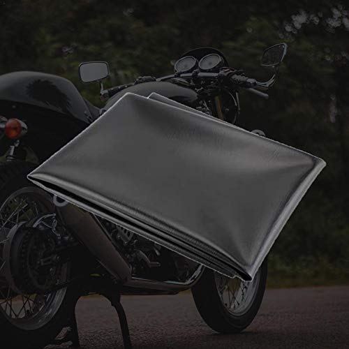 Funda de sillín de moto universal impermeable de piel negra resistente para motos 5