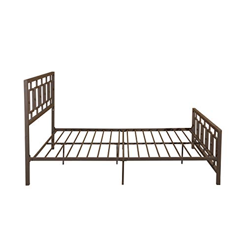 Christopher Knight Home Dawn Queen-Size Geometric Platform Bed Frame, Iron, Modern, Low-Profile, Hammered Copper #TOP7
