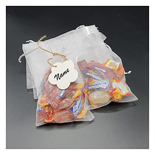 ARKRAFT Set 20 Sacchetti Organza Confetti Bianco