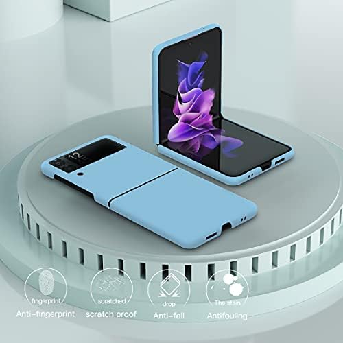 Foluu for Samsung Galaxy Z Flip 3 Case, Galaxy Z Flip 3 Slim Phone Case, Premium Thin Full Protection Hard PC with Non-Slip Grip Protective Cover for Samsung Galaxy Z Flip 3 5G 2021 (Blue)
