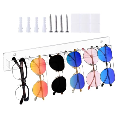 Soporte Para Gafas De Sol De Pared,Organizador De Lentes De Acrílico - Perchero Para Gafas De Sol - Para Clóset Entrada Lugar De Trabajo Tienda Y Hogar