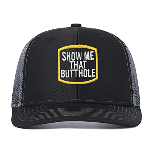 Embroidered Show Me That Butthole Trucker Hat for Women Men, Pride LGBTQ Rainbow Embroidery Baseball Caps, Mesh Snapback Hat