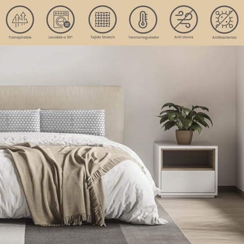Miniatura 2 de Homey - Almohada Viscoelástica Carbono Máximo Confort Y Excelente Adaptabilidad Con Propiedades Antiestrés 70 X 40 Cm