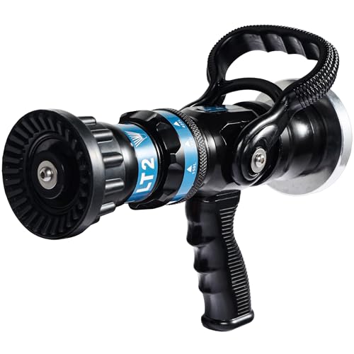 Wiltec Hohlstrahlrohr mit 150/200/350/500 l/min, C Storzkupplung und stufenloser Sprühstrahlverstellung für THW Feuerwehrrohr