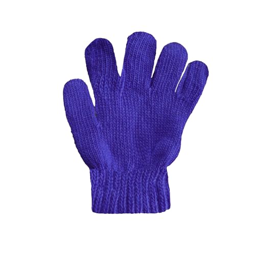 Image of Acrylic warm School Woolen Winter knit cold weather fleece wool Gloves for Boys & Girls, fits for 5-10 years