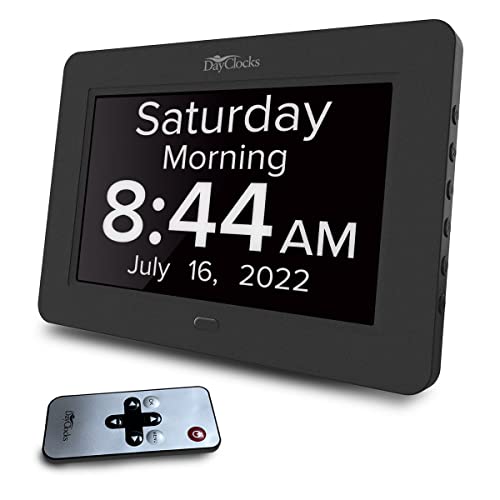 Dayclocks All New Digital Day Clock With Remote Control And Talking Time – Large Clear Display – Digital Calendar Clock With The Day Of The Week And Date – Ideal For Elderly And Seniors – Black #TOP8