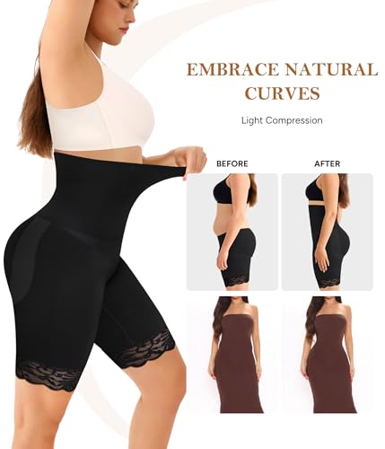Irisnaya Women's Tummy Control Shapewear Shorts - High Waisted Butt Lifting Seamless Body Shaper Panties Everyday Wear3