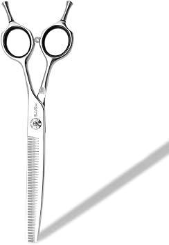 6.5 inch Pet Curved Fluffy Scissors, High-end 40 Teeth Curved Thinning Shears, Professional Dog Grooming Scissors, for Pet Groomer or Home Use, Thinning Rate 55-65%