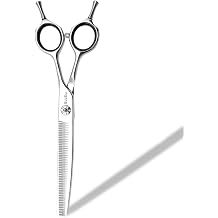 6.5 inch Pet Curved Fluffy Scissors, High-end 40 Teeth Curved Thinning Shears, Professional Dog Grooming Scissors, for Pet Groomer or Home Use, Thinning Rate 55-65%