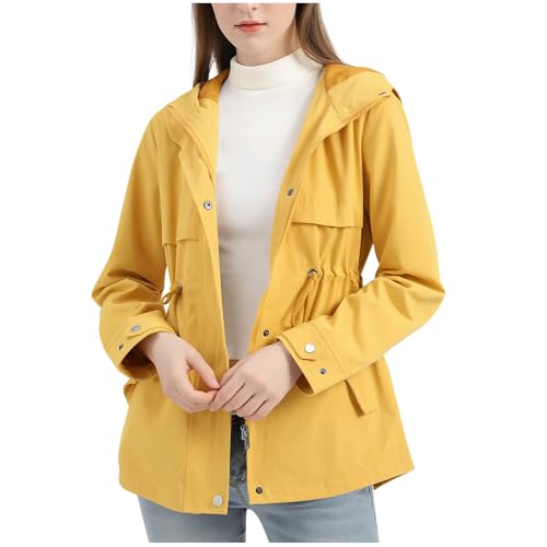 Manteau léger veste parka femme avec cordon pour le vent quotidien