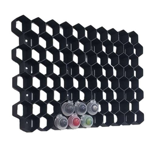 Image of Wall Mount Paint Pot Holder - Compatible with Citadel Paint Pots - Hobby Craft Storage Rack for Miniature, Warhammer Model Painting - Space-Saving Organizer - Made in USA (2)
