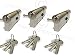Produktbild 3 X Sicheres Euro Türschlösser 40/45 Nickel Abschluss Gleichschließend 3 Schlüssel pro Schloss