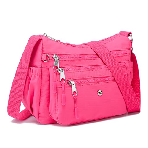 Image of AOCINA Nylon Crossbody Bags for Women Multi Pocket Cross Body Purses