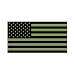 4" Subdued OD Green American Flag - Color Sticker - Decal - Die Cut