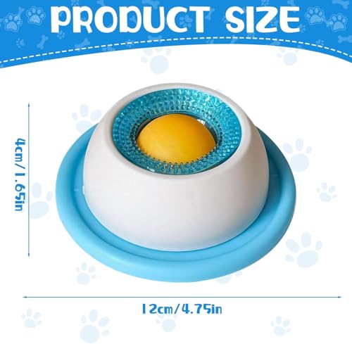 Hundelickspielzeug, 2Pcs Lick Bowl Für Hunde,Langsame Feeder Dog Bowls, Schleckball Hund, Schleckball Hund Leckt Futternapf mit Integrierter Drehkugel Für Gelangweilte Welpen Katzen Futterausgabe