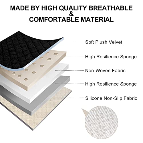 Image of surpassme Comfortable Car Seat Covers Universal Back /Brench Seat Coves for Car Accessories with Storage Pockets, Padded Car Interior Covers for Automotive, SUV, Truck, and Van(Black)