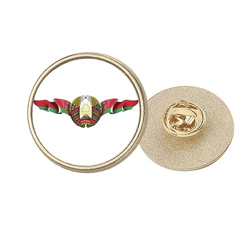 Broche Biélorussie dorée ronde taille M pour vos vestes