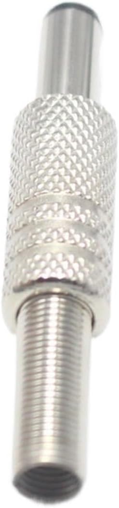 2pcs 5.5 * 2.5mm DC Power 5.5mm * 2.5mm Metal Male Plugs Connector 14mm Long Type Adapter for OD5mm Cable