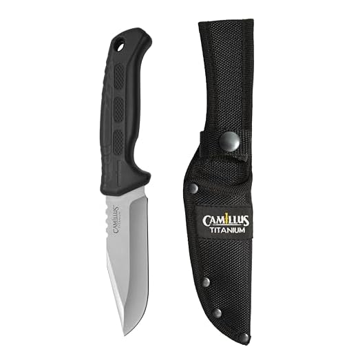 Camillus 9.4" Hawker Titanium Bonded Fixed Blade Knife,Black