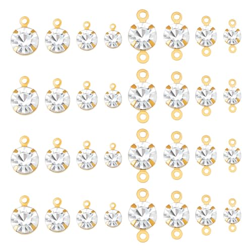 Breloques rondes pierre de naissance en oxyde de zirconium étincelant pour bijoux raffinés
