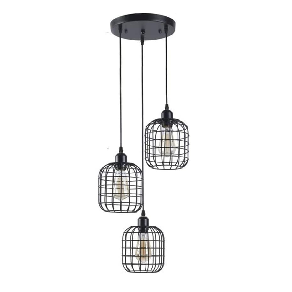 Lampe au café industrielle en cage résolvant le manque de chaleur des salons modernes