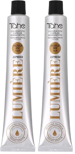 Coloración de Cabello Permanente Tahe Lumière Express tinte negro tono 1 hidratante pack doble