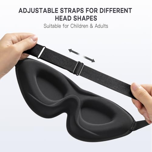 3D Light Blocking Sleeping Mask for Travel & Napping - Grey - Image 6