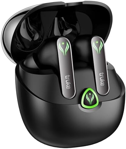 New Launch BTG Ultra True Wireless in Ear Earbuds, 40ms Ultra Low Latency Battle Mode™ Gaming Ear Buds, 60H Playtime, Quad Mics Crystal-Clear Calls, Fast Charging, BT 5.4, Noise Cancellation