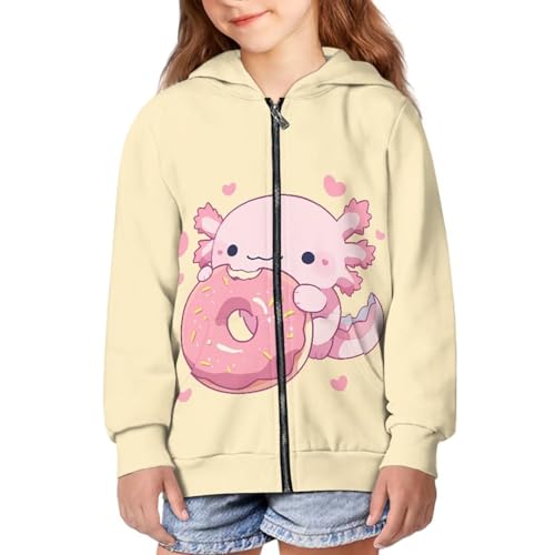 Girl Long Sleeve Hoodie with Pockets Zip Up Sweatshirts Tops Casual Soft Jacket for Kids 6-16 Years2