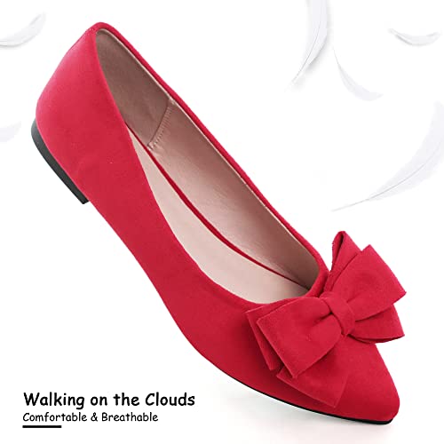 Image of Dear Time Women's Ballet Flats Dress Ballet Shoes Slip on for Office Work Comfortable Shoes