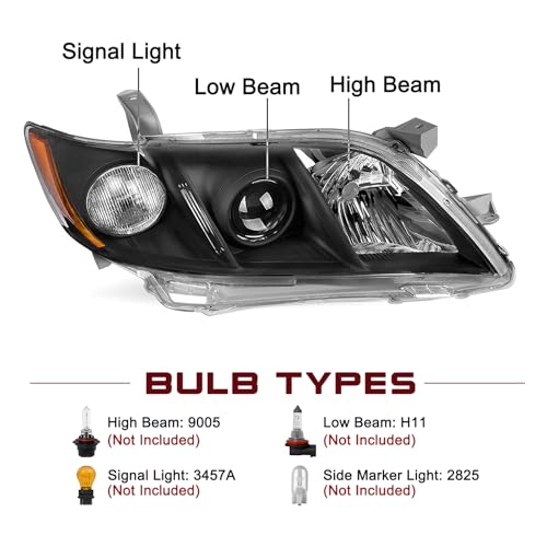Image of JSBOYAT Headlight Assembly Fits for 2007-2009 Toyota Camry Exclude Hybrid