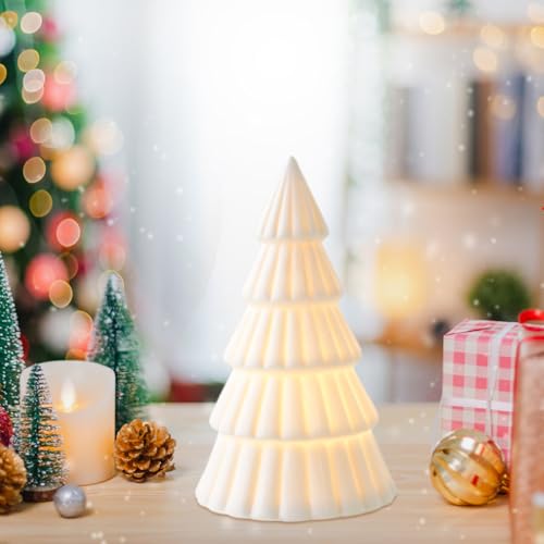 Árbol de Navidad de cerámica luminoso con luces LED 4