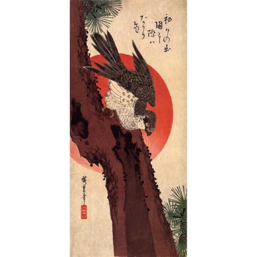 Toile enroulée Hiroshige Falcon pour créer une ambiance zen dans votre salon