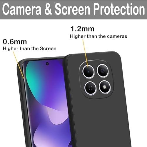 Image of amazon basics Back Cover for Redmi Note 15 5G | Ultra Slim Soft Rubberised Case | Matte Silicone Flexible Mobile Case | Camera Protection - Black