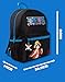 One Piece Luffy Boys Backpack | Black Rucksack with Adjustable Straps | Practical & Organised Luggage Sports School Bag | Anime Game Series Movie Merchandise Gifts for Kids & Teens