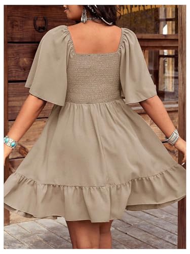 Image of BEAUDRM Women's Plus Size Western Cowgirl Dress Floral Boho Country Flowy Causal Spring Mini Dress Summer Vacation Outfits