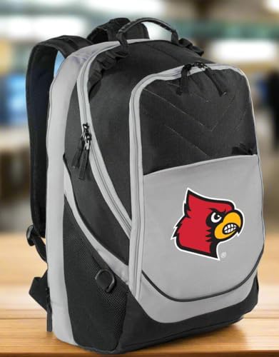 Image of Broad Bay University of Louisville Backpack | Official Louisville Cardinals Logo, Padded Laptop Computer Section, Premium 600 Denier Nylon Fabric