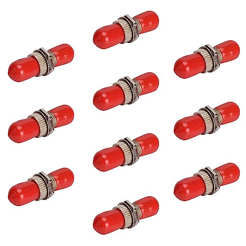 Image of ST Fiber Optic Adapter - ST to ST Simplex Singlemode & Multimode Coupler - 10 Pack - Metal