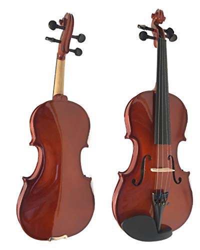 Divarius - Violín acústico para estudiantes de arce kit de accesorios (1/2)