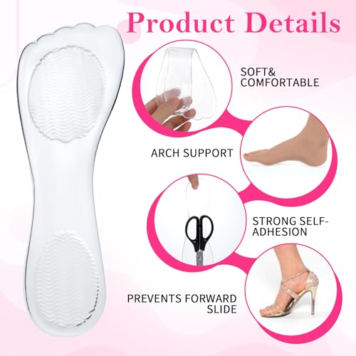Insertos transparentes para tacones altos 4 piezas miniatura 3