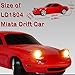 Skymaker LDRC Mazda MX5 Miata RC Drift Car 1/18, 2.4GHz Drifting with Gyro Pop-up Lights, RWD Drift Car for Adult Gift (Red with 2 Batteries)