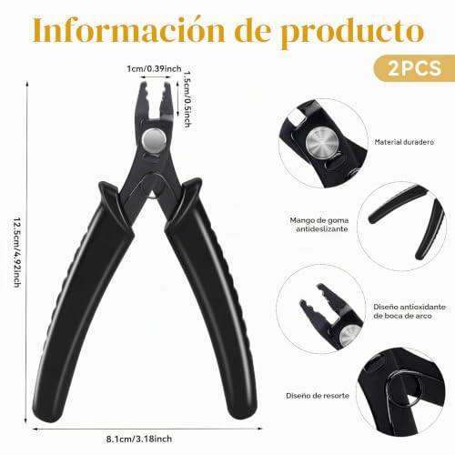 Miniatura 2 de Alicates De Crimpado De Cuentas, Herramienta De Crimpado De Cuentas, Herramienta De Crimpado De Cuentas Para Hacer Joyas, Cuentas De Bricolaje