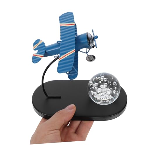 Avión retro de hierro Alipis azul para decoración vintage de escritorio y estanterías 5