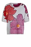 oui pullover gelb Seitlich geschlitzt Oui Damen Pullover mit kurzen Ärmeln Floral Sommermode