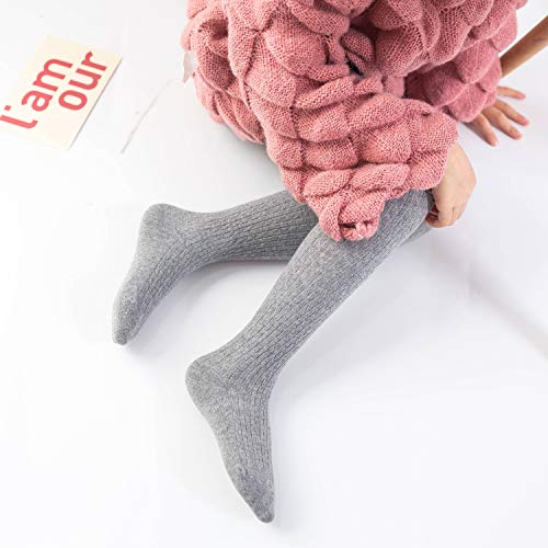 Image of EPEIUS Baby Girl Tights Thick Cable Knit Leggings Little Girls Cotton Stockings Pantyhose for Toddlers Child 2-10 Years